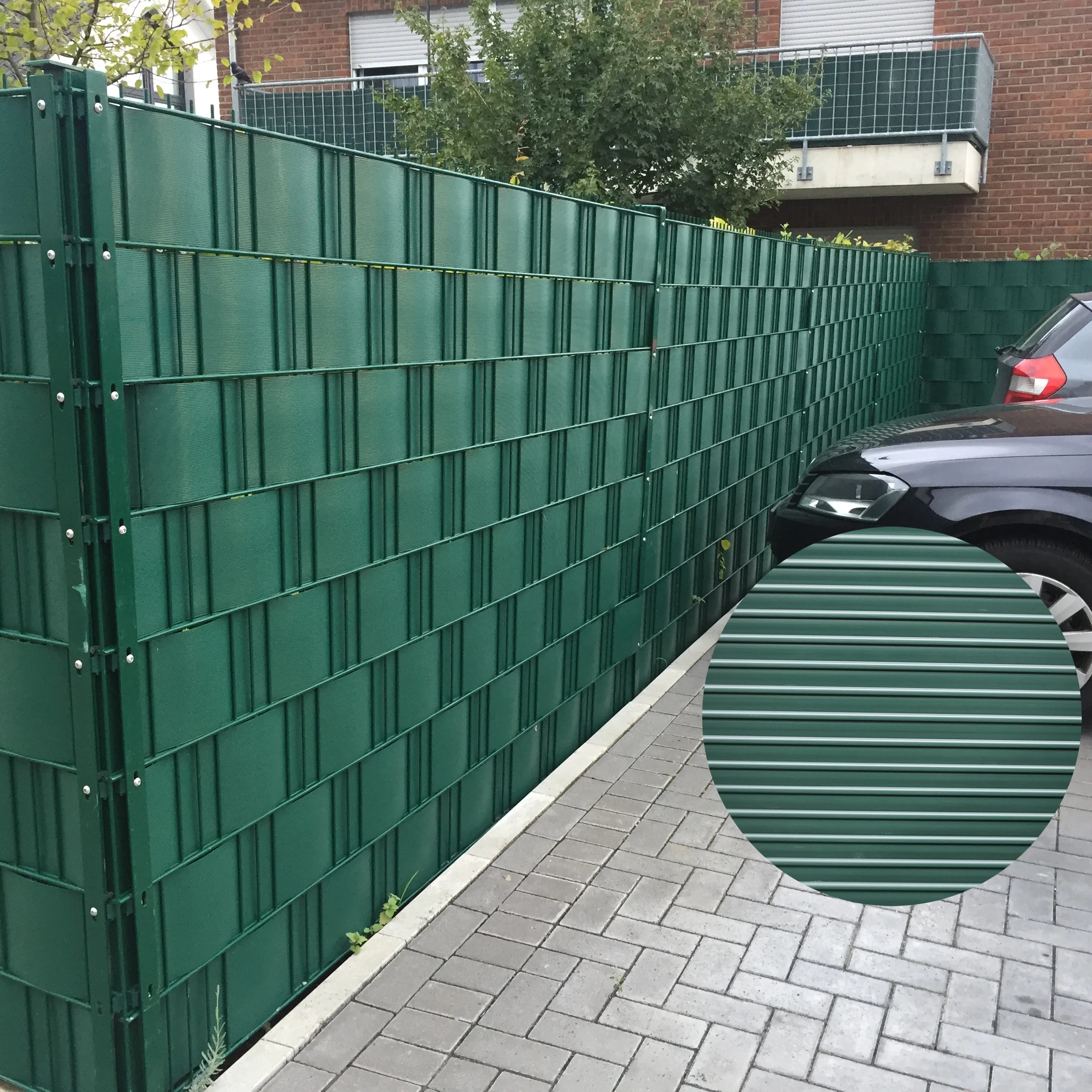 Antil-UV Thickness Of 1.1mm Hard PP Strip Screen Fence 0.19x35m PP Polypropylene Hard Privacy Screen Strips For Double Rod Mats