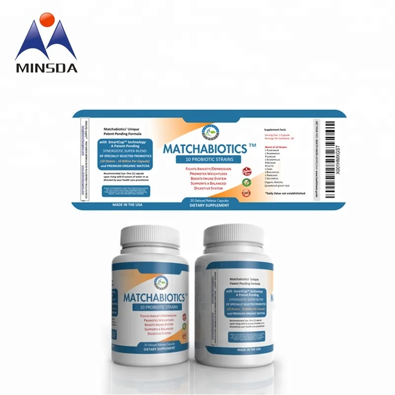 Minsda Custom High Quality Waterproof Daily Chemical Bottle Label Vial Sticker Factory Wholesale