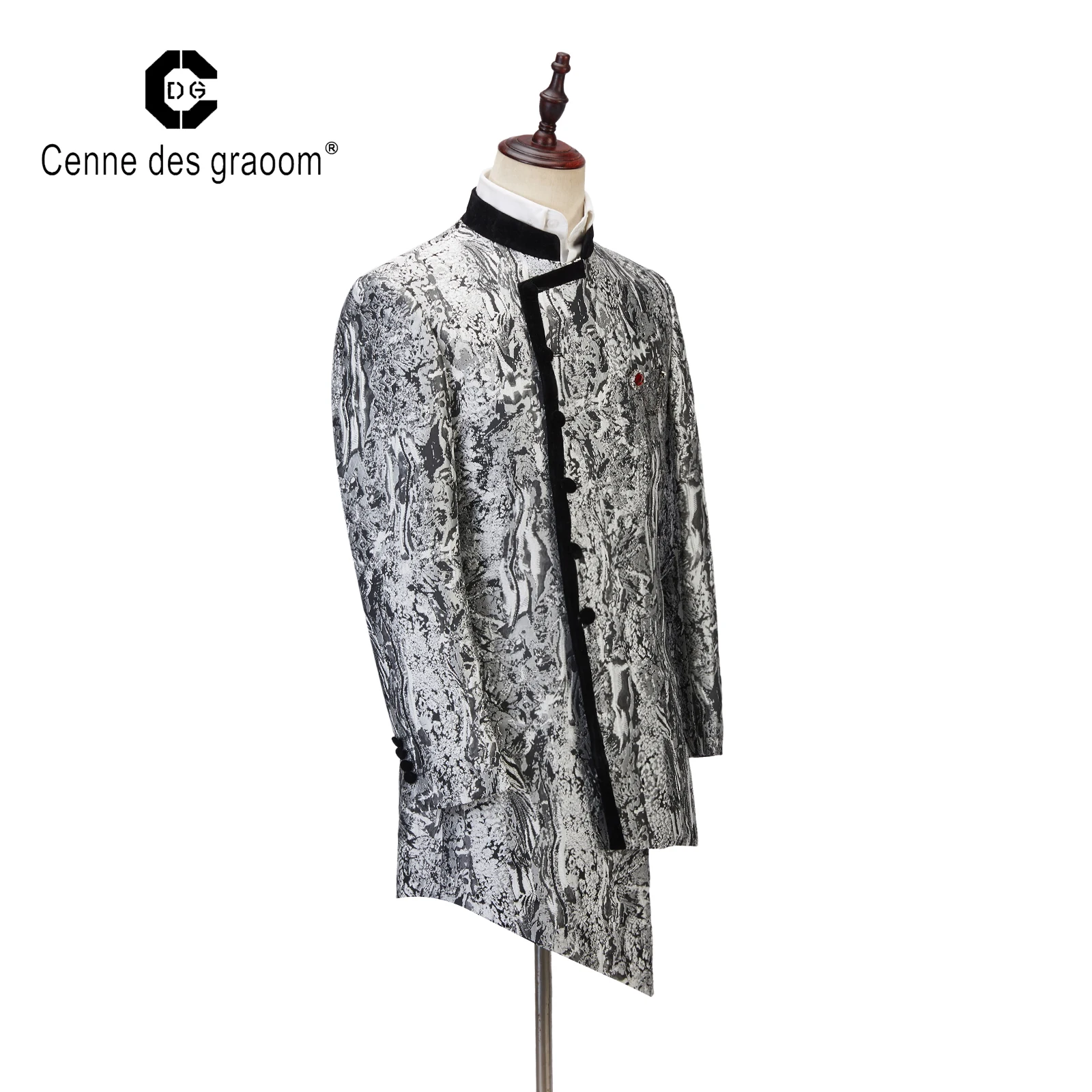 High quality hot selling V-neck wholesale formal tuxedo men 2 piece jump suit set