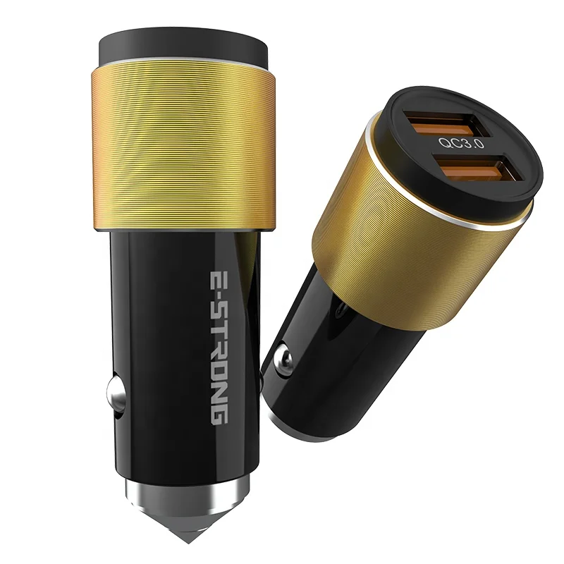 Car cigarette lighter charger 2 USB Ports Type A 3A fast charge USB in-car charger for mobile phone