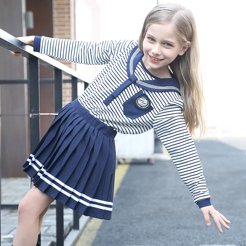 Factory best selling wholesale high end quality soft fabric Japanese kindergarten primary school girl uniform