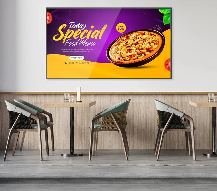 Remotely Cms Control Software Lcd Restaurant Digital Menu Board Display Screen Fast Food Advertising Menu