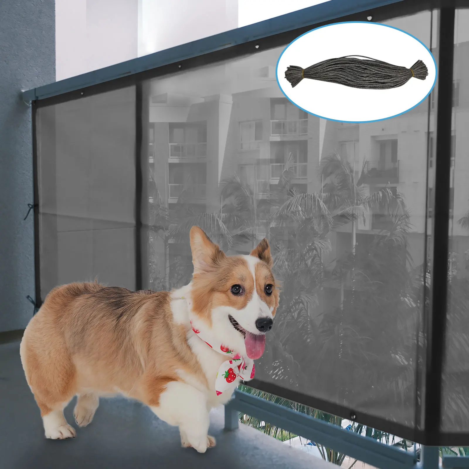 Heavy duty 3FT fence screen sunshade/balcony safety net screen/garden windshield curtain