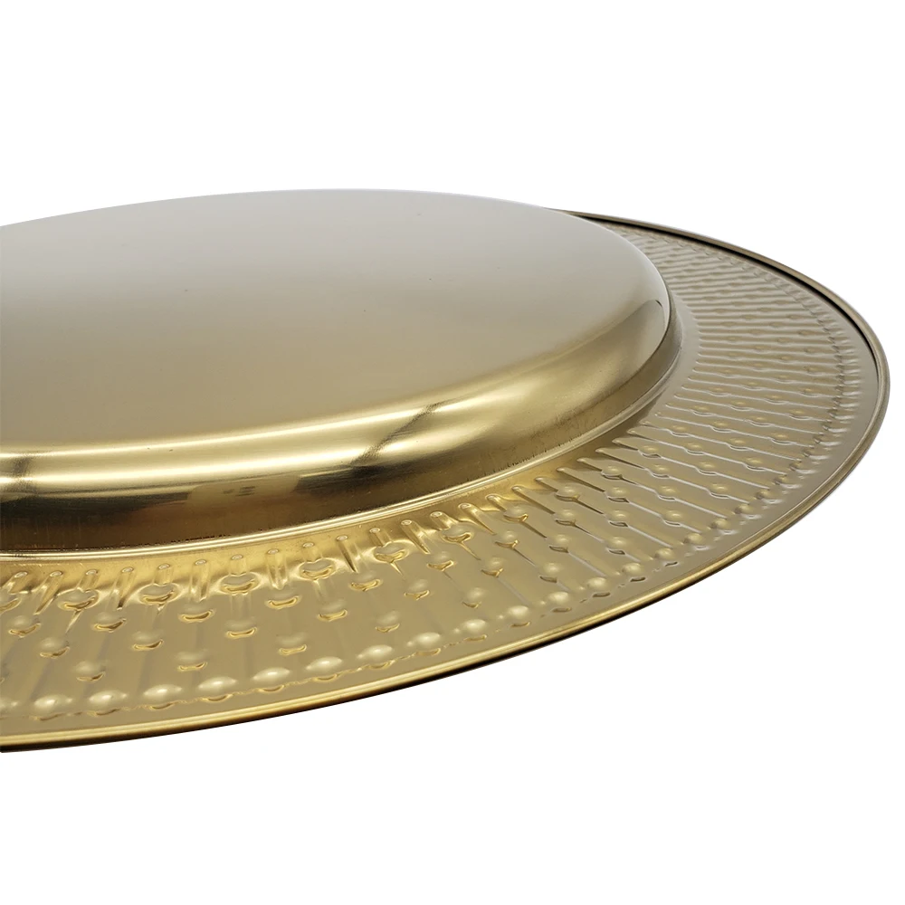 New Design Wedding Charger Plates Gold Stainless Steel