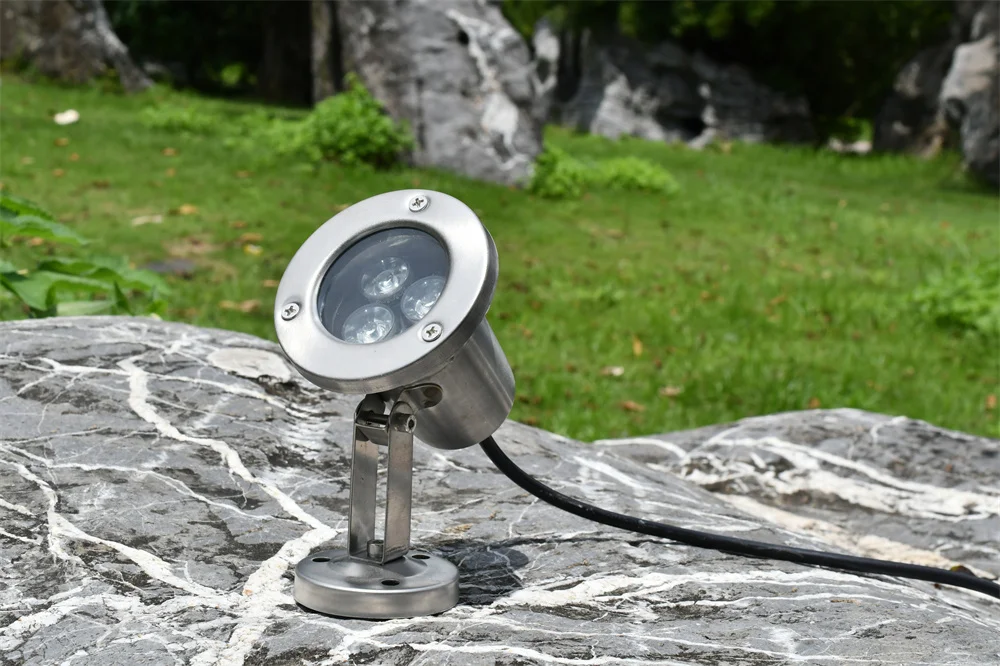 Stainless steel led underwater light ip68 submersible lamp landscape decorative fountain light