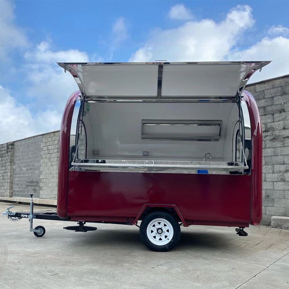 2024 Лидер продаж быстрая уличная торговая тележка мобильный FoodTrailer для продажи высококачественный круглый трейлер еды
