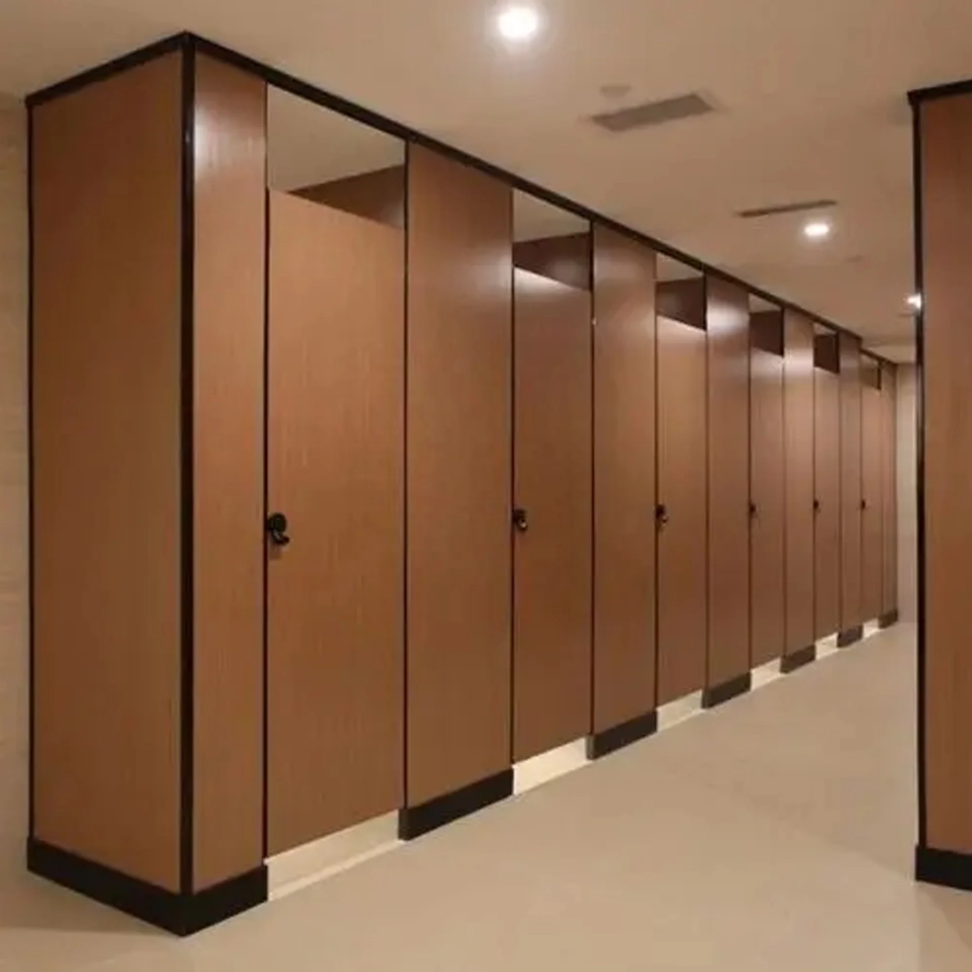 Commercial Industrial Bathroom Urinal Dividers Shower Stalls HPL Laminate Honeycomb Panel Solid Phenolic Toilet Partitions