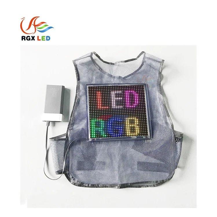 RGX New advertising led screen 27*27cm wearable moving dynamic led screen display