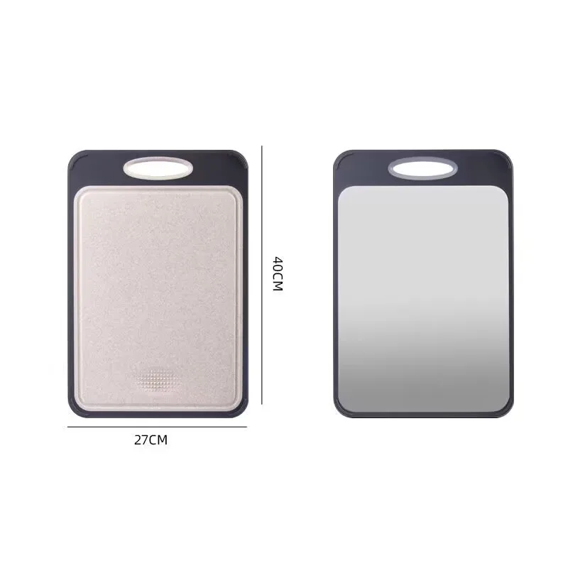 AMZ hot double-sided stainless steel cutting boards food grade Multi function Non-slip Chopping Board 304 SS for kitchen