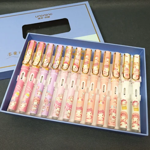 Sanrio Laurel Dog Erasable pen Metal pen holder Bookmark Big eared Dog student EF  Practice Pen Prize