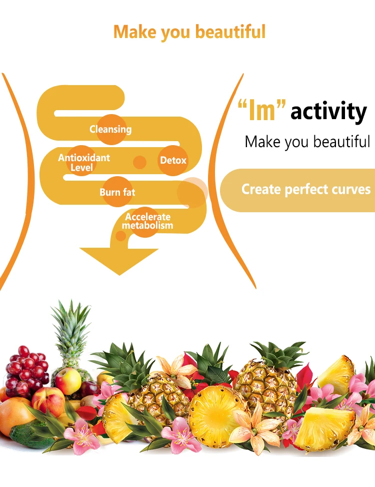 Y17 Fast slim Flat Tummy Detox Orange flavour Diet Herbs Supplement private label Slim Juice Drink Minceur Slim fit Fruit Juice
