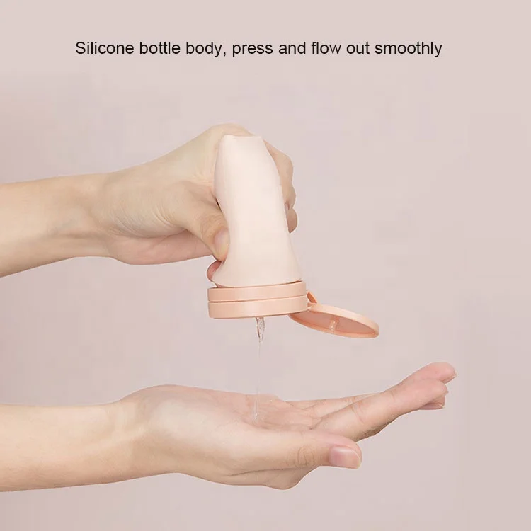 Portable 90ml 60ml Silicone Travel Bottle Set Leak-Proof Squeezable Tubes Shampoo Bottle Customizable Logo Useful Travel