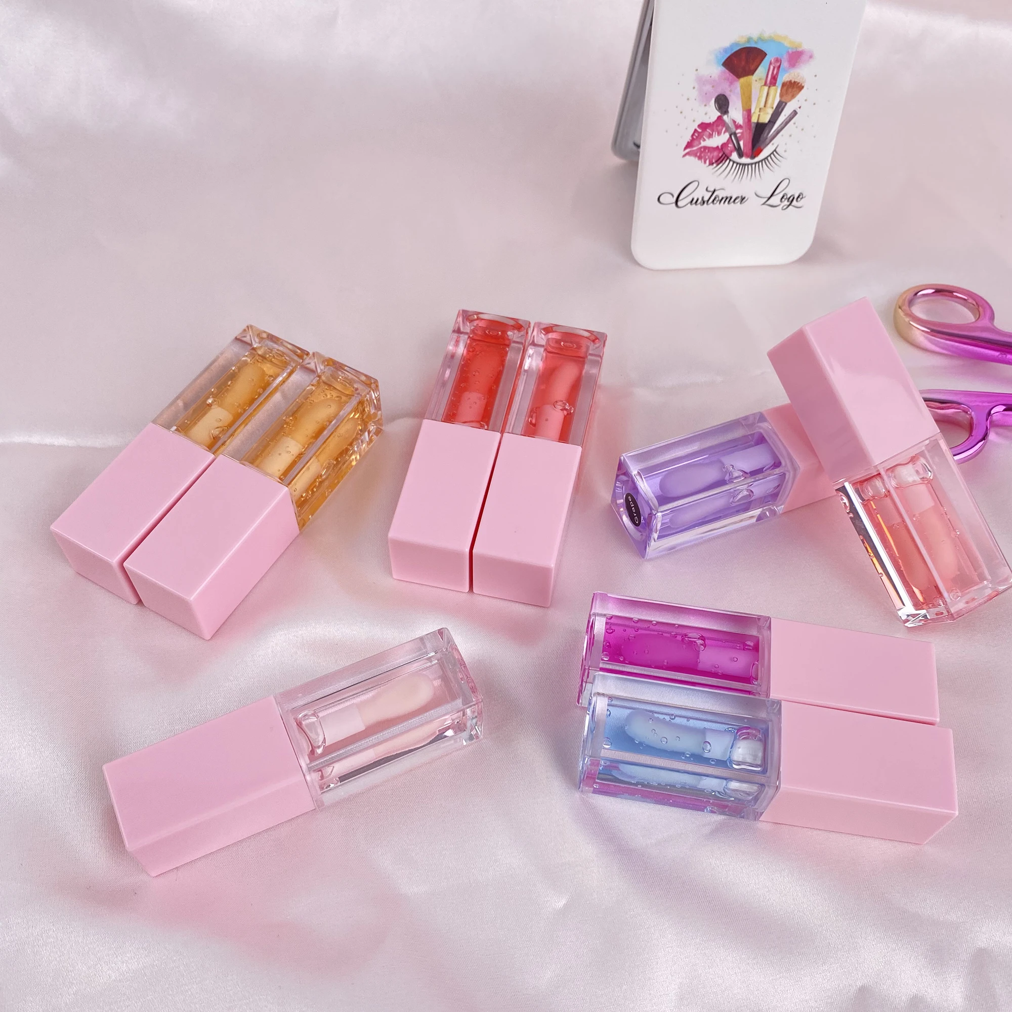 Private Label plump lip gloss wholesale glossy moisturizing lip balm liquid colorful clear plump lip oil