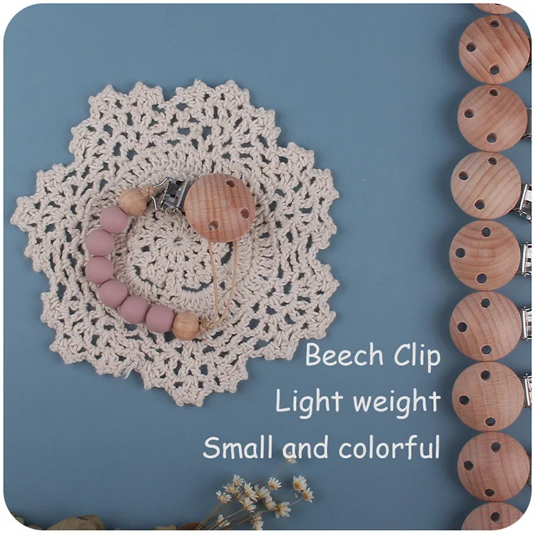 Bpa Free Food Grade Hand Held No Slip Anti-Dropping Chew Round Silicone Beads Baby Teether Chain