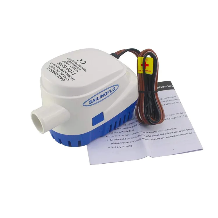Auto Boat Bilge Water Pump 750GPH 12V 3.0AMP Ignition protected Float