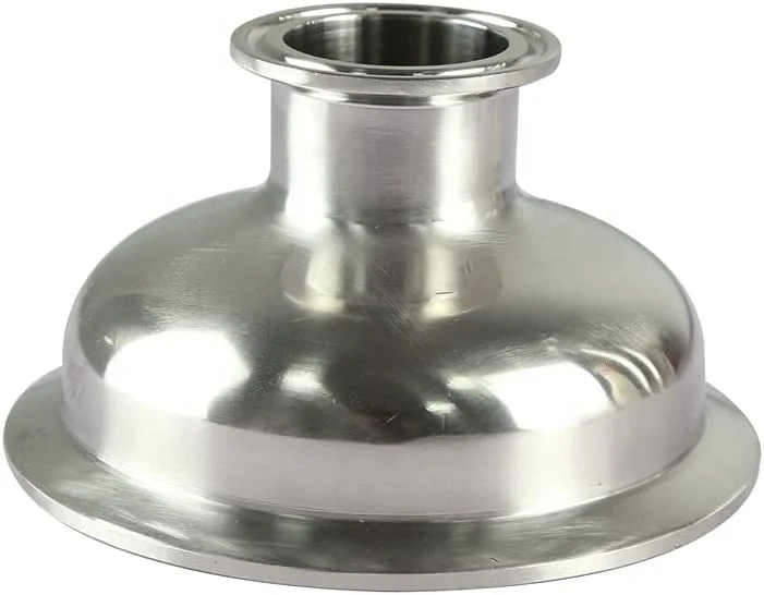 Aohoy SS304 Sanitary Stainless Steel Hemispherical Tri-clamp Bowl Reducer with ferrule