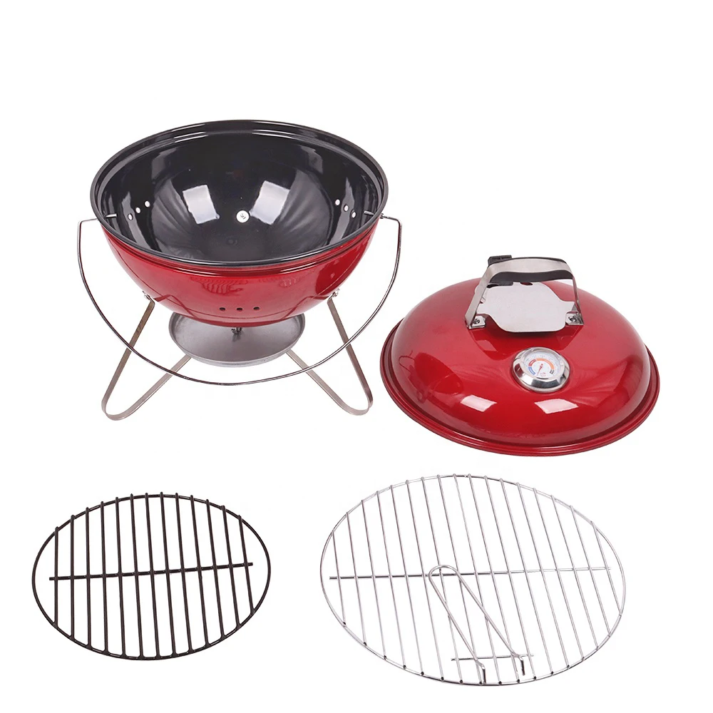 Jumbo Portable Charcoal Grills 14 Inch Outdoor Table Top Mini BBQ Grills For Weber Style