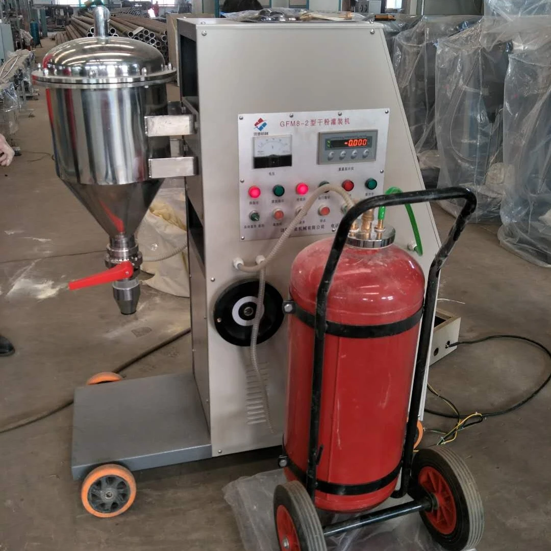 factory sales, fast filling , best quality , automatic abc powder fire extinguisher refilling workshop station
