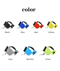 New Style Multi-function Retractable Dog Leash With Lithium Battery Light Biodegradable Poop Bag 5 m Pet Dog leash 42pcs/box