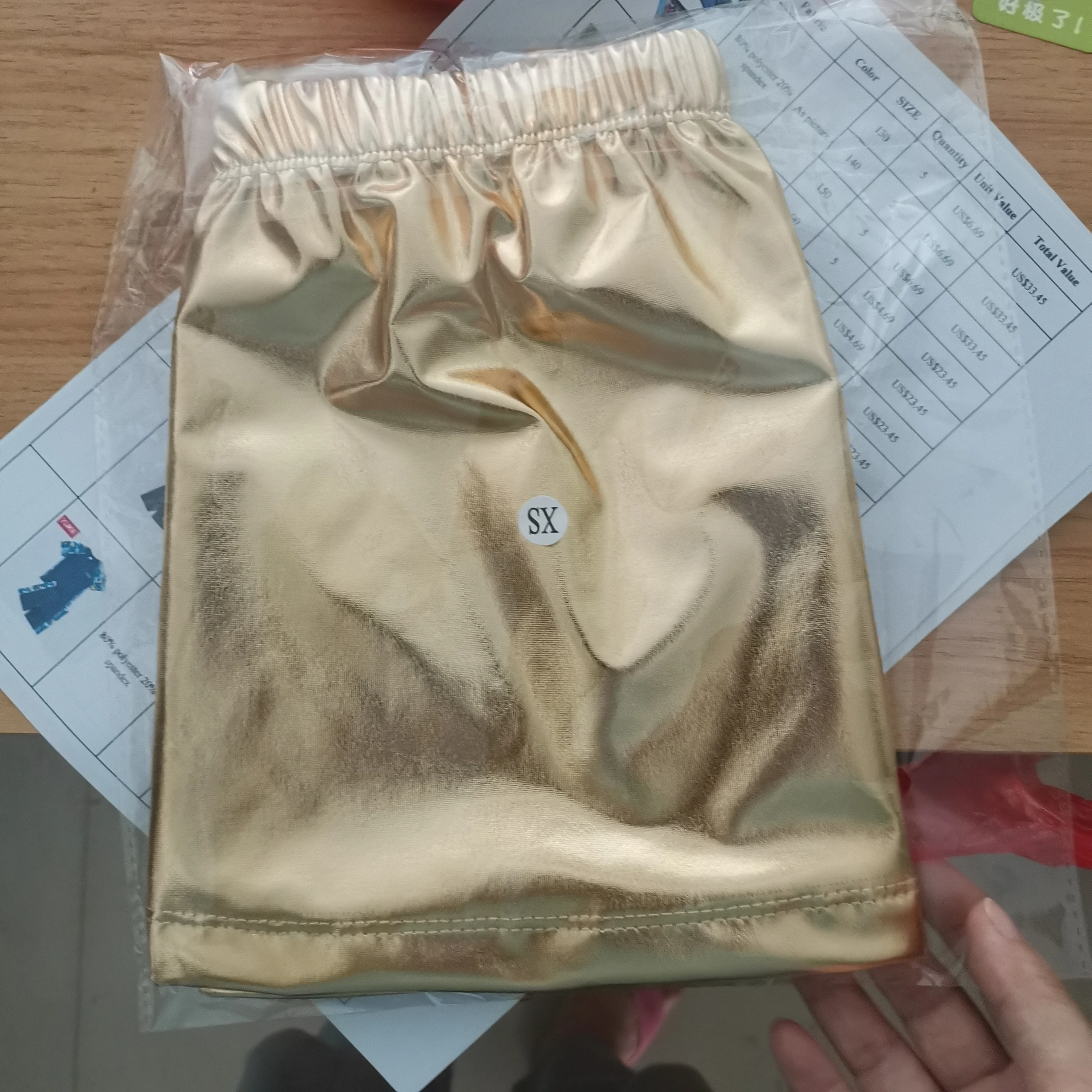 Hot Sell High Quality Cheap Children Kids Girls Polyester Spandex Metallic Dance Gymnastics Wear Skirt