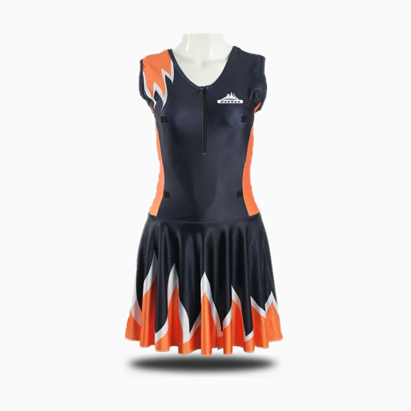 Custom High Quality Women Netball Dress Clothes Clothing Sublimation  Sticker Embroidery OEM Customized Logo Item