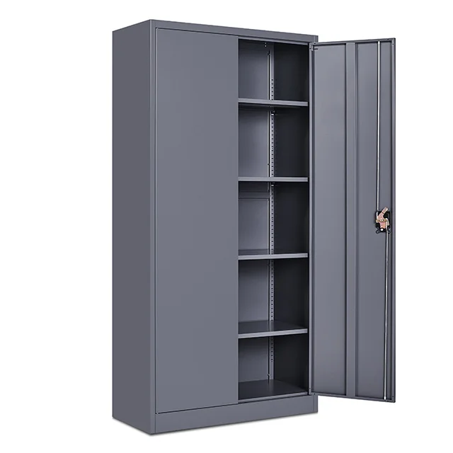 three point lock metal bookcase cupboard for librery books