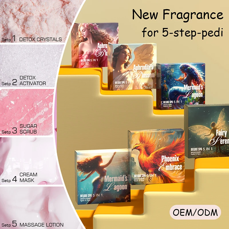 Luxurious Relaxation Phoenix Embrace 5 Steps Deluxe Foot Spa Pedicure Kit Organic Luxury Foot Skin Care Products For Salon