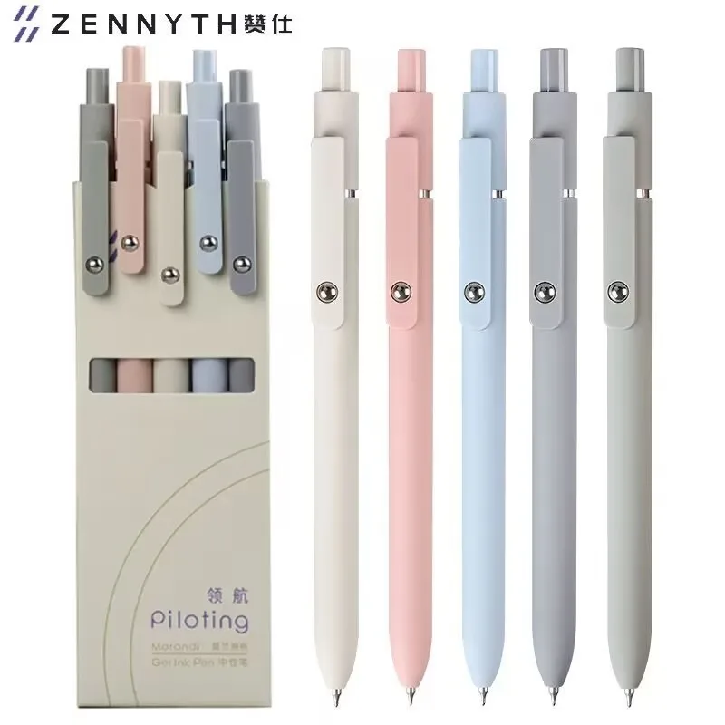 Cross-Border Zanshi 012  Morandi Retro Color Press Neutral Pen Student Office Matte Low Center of Gravity Black Core