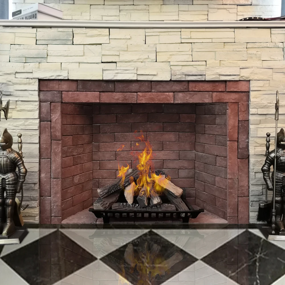 
Fireplace Decoration Petite firepit Ceramic decorative Wood Gas Fireplace Log Set 
