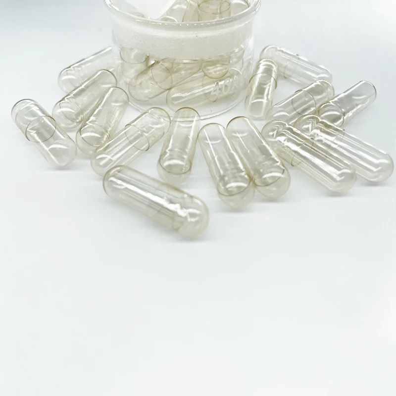 Size 0 Capsule shell bovine GELATIN CAPSULE FILLING POWDER TRANSPARENT WHITE