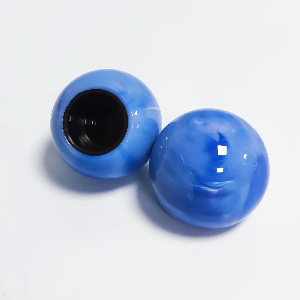 High end plastic cosmetic cap blue ABS jade texture perfume caps for custom perfume bottle