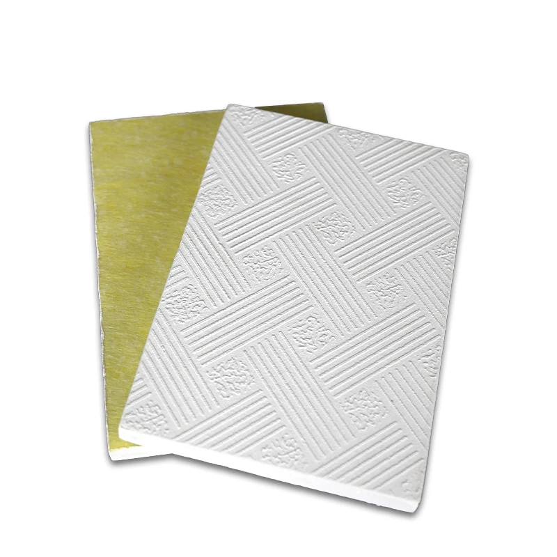 Acoustic Fiber Glass Wool Insulation Ceiling Tile Suspension Soundproof Ceiling Baffle Panels