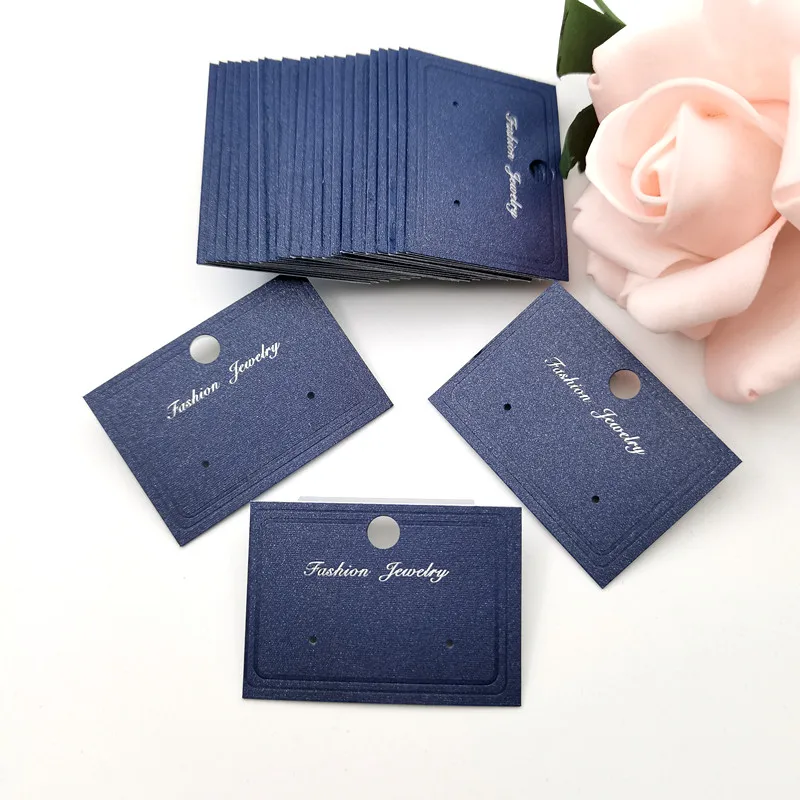 Eco Friendly Customized Packaging Paper Card  Hanging Jewelry Earring Necklace Display Cards Custom Logo Hang Tags