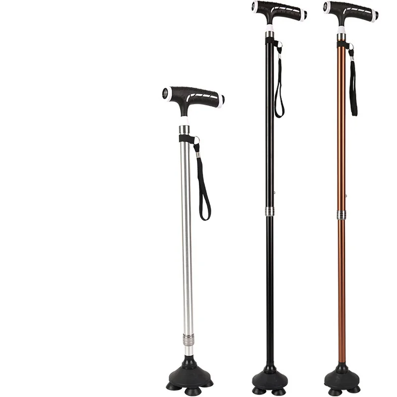 Telescoping Walking Cane with Led Light Adjustable Folding Walking Canes for Seniors Walking Stick For Elderly Standing Cane