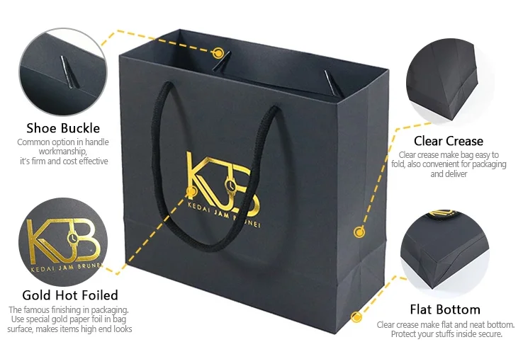 Exquisite gift portable custom logo paper bag packaging gift box