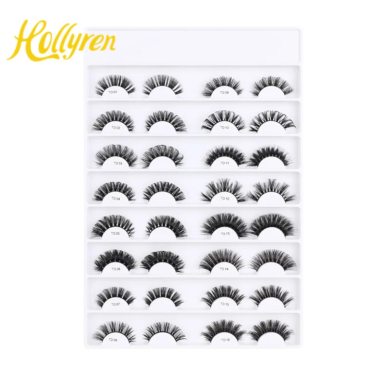 Russian Striplashes Winged Full Strip Eyelashes Custom Faux Mink Color D Curl Strip Eyelashes Vegan Russian Strip Lashes