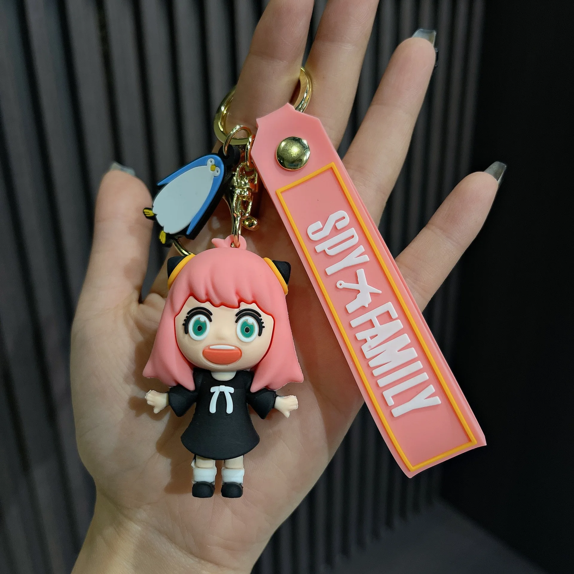 Cartoon Anime SPY X Family Soft 3D PVC Keychain Cute Creative Kawaii Rubber Action Figure Dolls Key Rings