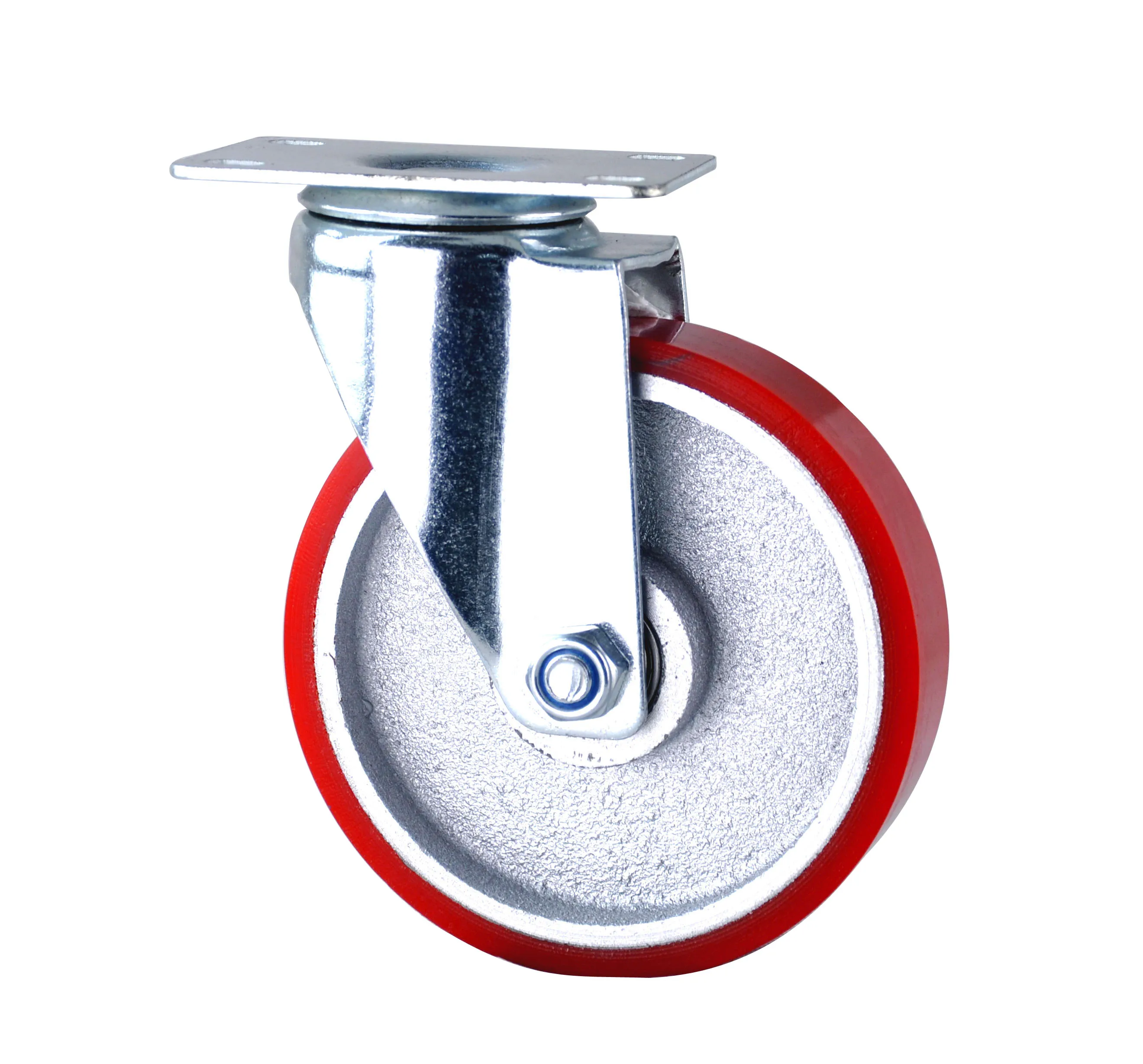 Source factory Hot products 125x32mm Mute Double ball bearing swivel strengthening type iron core polyurethane caster