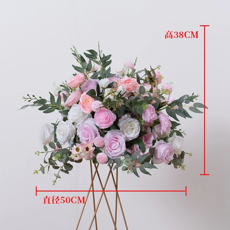 YN Large road guide flower bulk silk flower wedding artificial decoration plants flower ball centerpieces for wedding