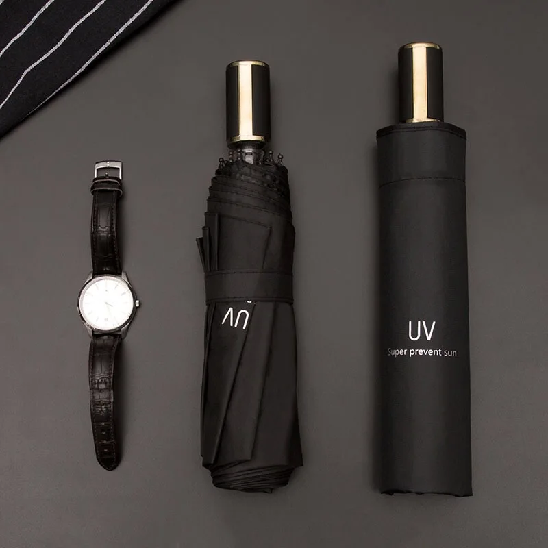 
APHACATOP Portable Black Glue Anti Coating UV Sun&Rain Travel Custom Umbrella 