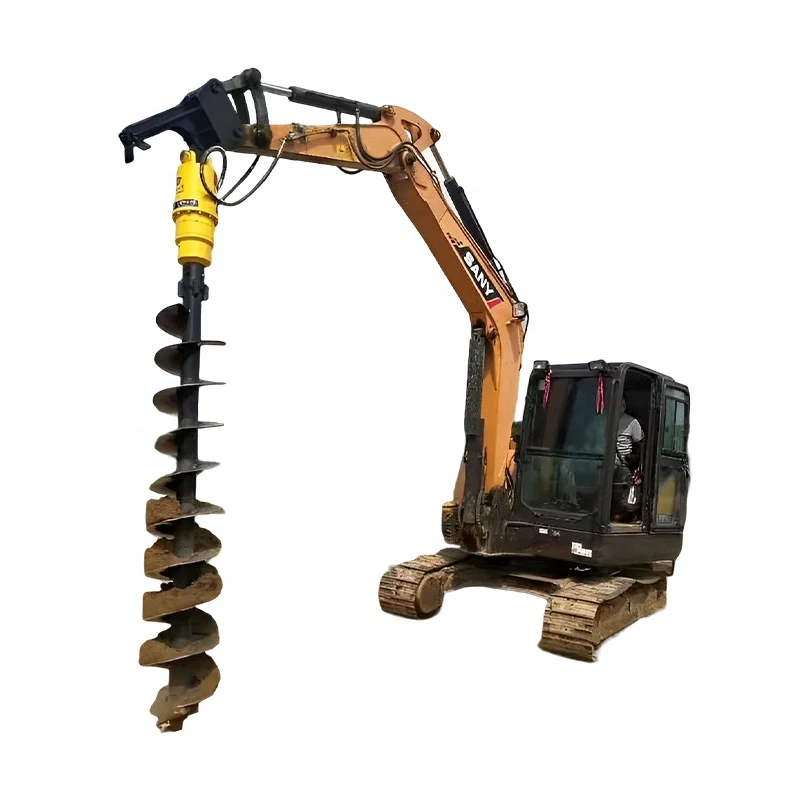 Hydraulic ground 63cc mini gas powered earth drilling auger engine machine hand push earth auger