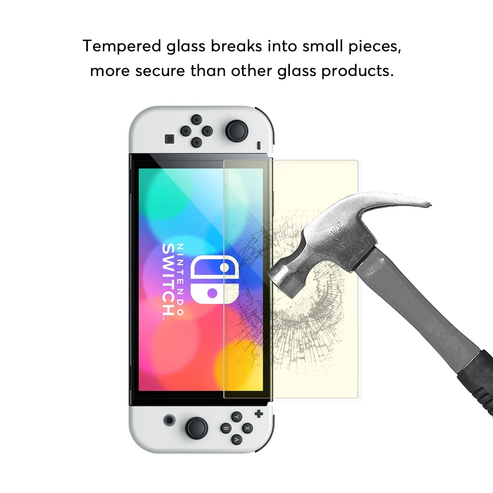 Hot Seller 2.5D 9H anti blue light glass film for nintendo switch 2021 oled screen protector