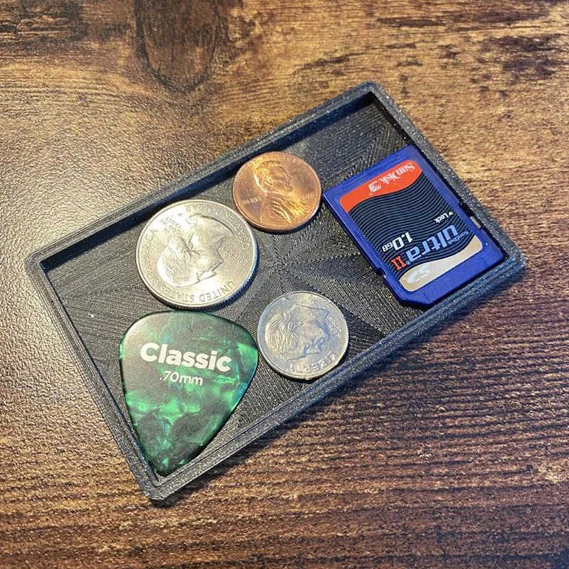 Slim Design Coin Holder Tray Perfit Fit  for Metal Minimalist Wallet Coins/Keys/Mini SD card/SIM card