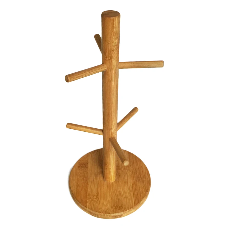 Bamboo Coffee Mug Holder Paper Towel Holder Tissue Rack Bamboo Tissue Rack For Home Kitchen Living Room Bedroom