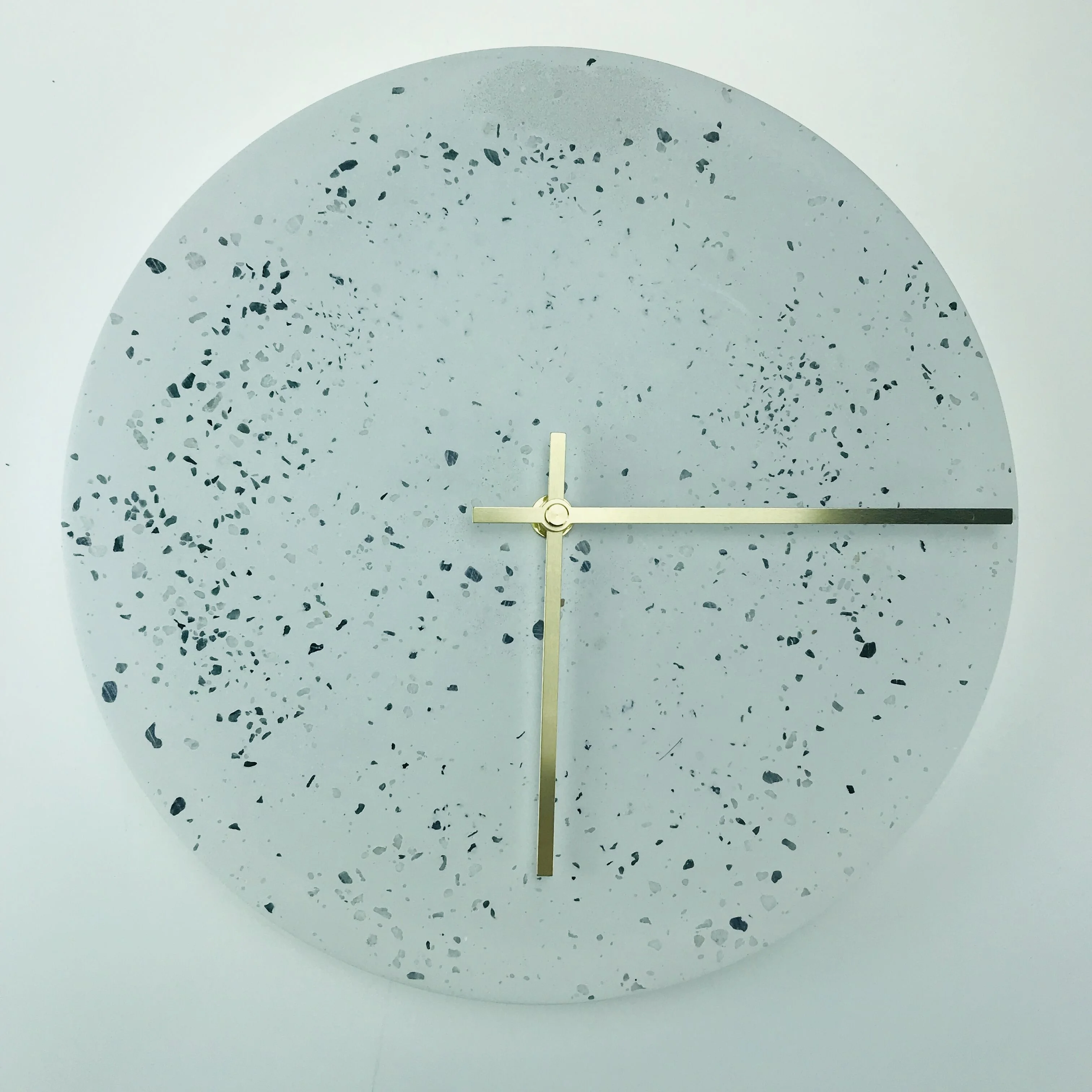 Table classic wholesale terrazzo clock living Room decoration fashion concrete cement marble wall clock