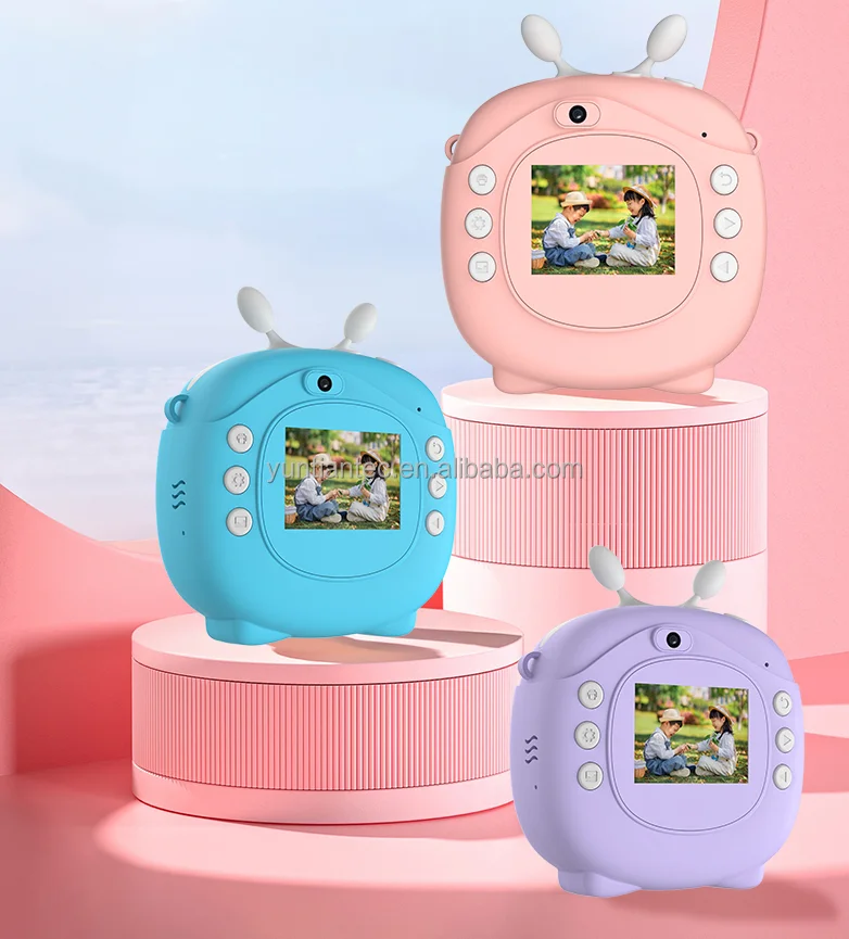 HD Screen Photo Print Toy Digital Cameras Rechargeable Video Camera Instant Print Camera for Girls Boys Printer Portable