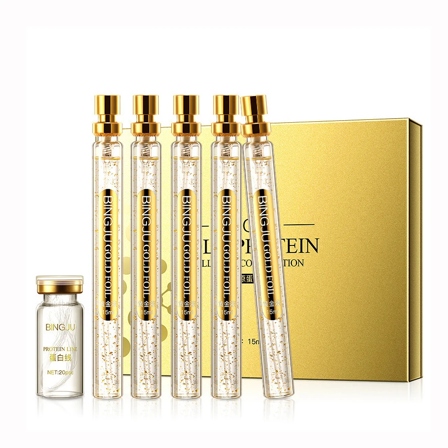 Wholesale Gold Protein Peptide Line Carving Facial  Beauty Salon Set Box Facial Thread Lift