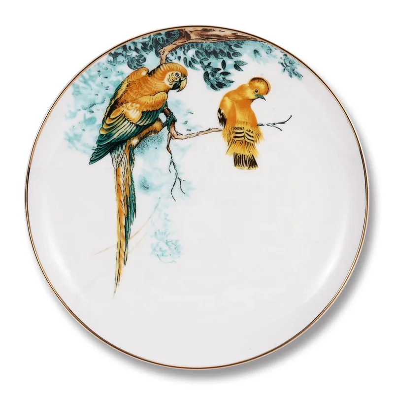 High Quality Ceramic Plates Hand Painted Porcelain Plates Restaurant Ceramic Charger Plates Dinner Set Bone China
