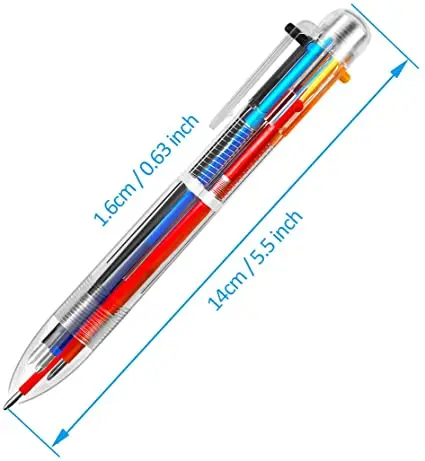 Hot sell Multicolor Ballpoint Pens 6-in-1 Retractable Ballpoint Pens 6 Color 0.5 mm Shuttle Pens