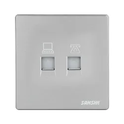 Sanshe PC material single relate eight core computer and data sockets